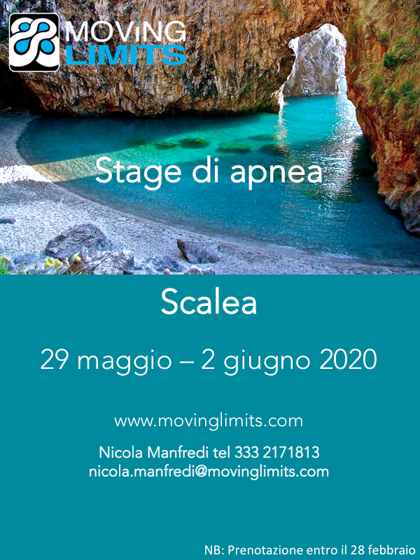 Locandina stage apnea Scalea