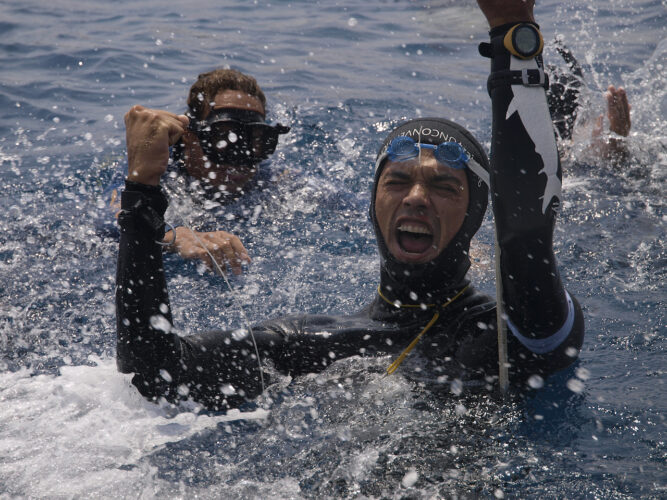 Federico Mana freediving record